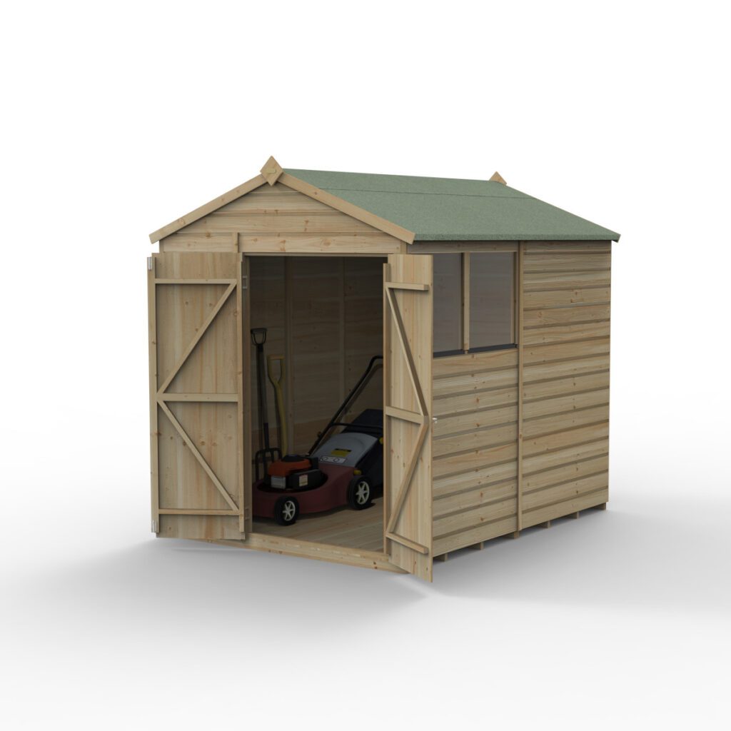 Beckwood 6×8 Apex Shed – 2 Windows – Double Door with Installation 5013053197066 2
